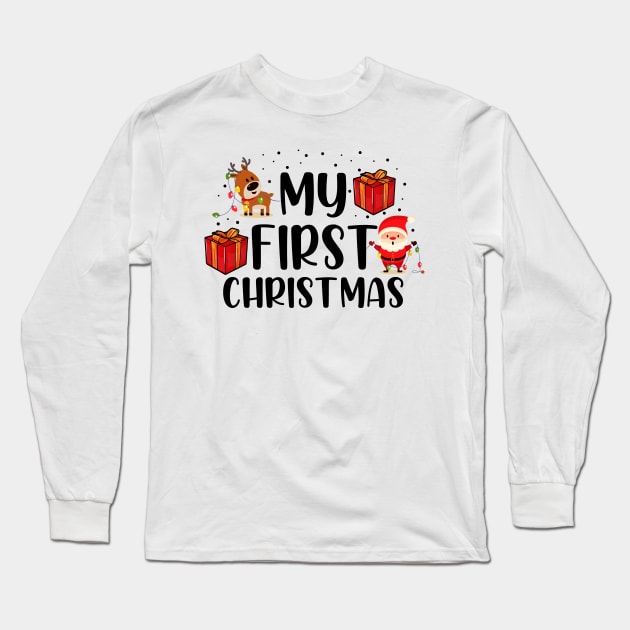 My First Christmas Sweater Long Sleeve T-Shirt by KsuAnn